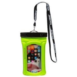 KOLORAE Waterproof Float Phone Dry Bag Case Neon Green NEW